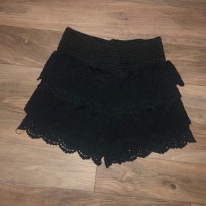 Black lace shorts size S!